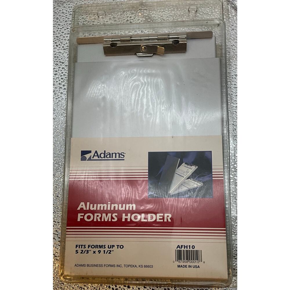 Adams Snapak Aluminum Top-Open Forms Folder 3/8" Clip 5 2/3 x 9 1/2 Sheets AFH10